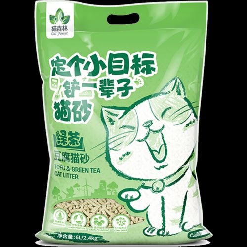 猫森林绿茶豆腐6l豆腐砂除臭猫砂